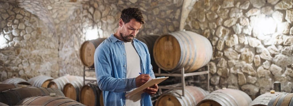 Bookkeeping for craft beverage businesses using Xero in a barrel hall