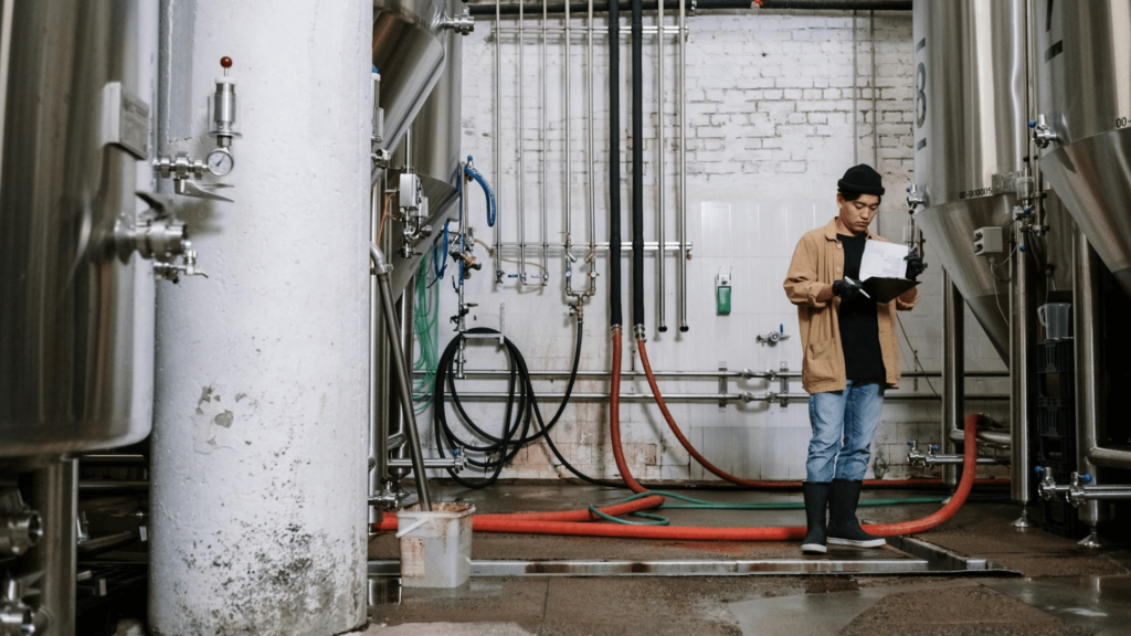 craft brewery workspace